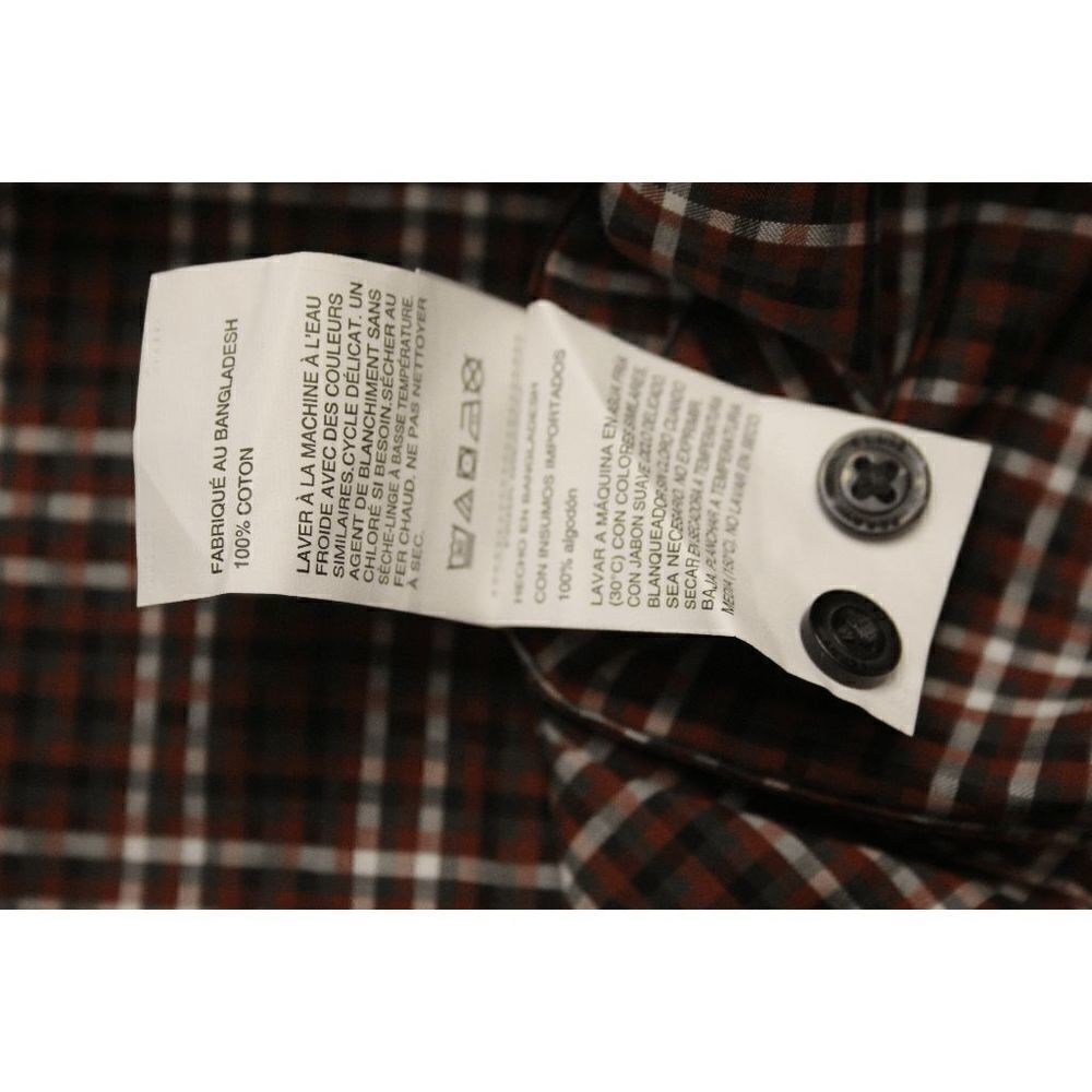 Perry Ellis Rust Print Button Down Shirt - Picture 7 of 9